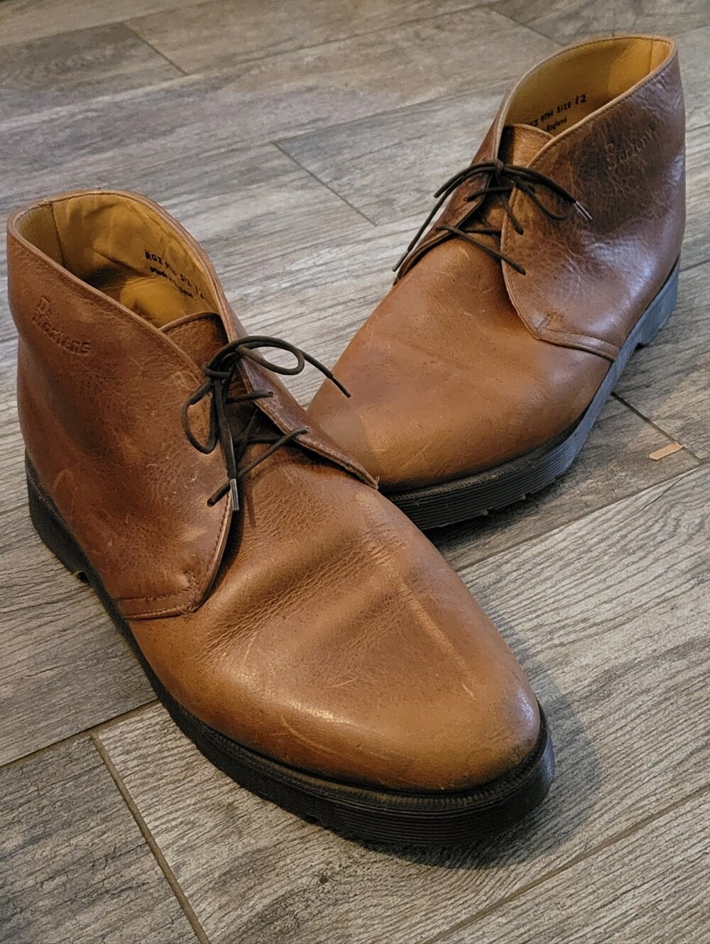 Vintage Dr Martens Made In England Leather Chukka Boots Brown 90's Streetwear